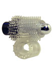 Adam & Eve 5x Clit Brush Cockring - Clear